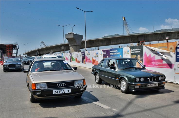 This particular Audi 100 belongs to Ravi Shastri which was awarded to him at the 1985 Benson and Hedges World Championship of Cricket. 